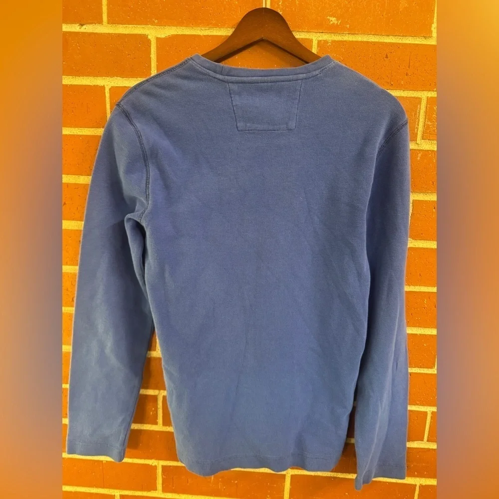 Banana Republic Blue Waffle Knit Long Sleeve Shirt Men’s Small